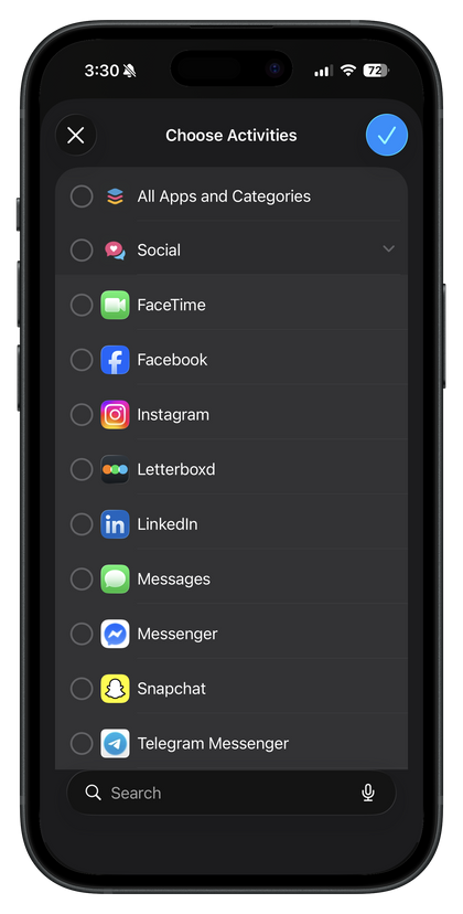 Select your apps